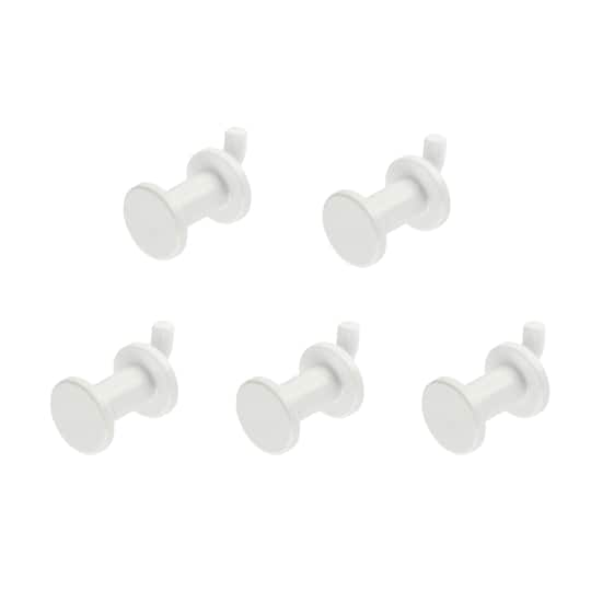 White Plastic Pegboard Hangers by Simply Tidy&#xAE;, 5ct.
